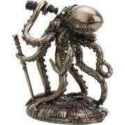 Steampunk Space Alien Octopus Cold Cast Bronzed Sculpture