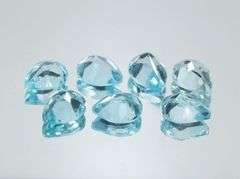 7 piece 14.15ct glittering sky blue Topaz set