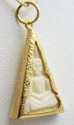 Triangle shape Carved Thai Buddha Amulet / Pendant