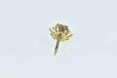 14K Yellow Gold Diamond Chrysanthemum Flower Lapel Pin/Brooch