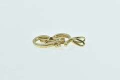 14K Yellow Gold F Monogram Cursive Letter Initial Name Charm/Pendant