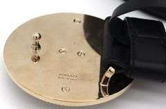 Versace Crystal Embalished Medusa Buckle Belt