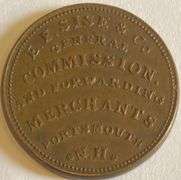 1837 E F Sise Portsmouth N H Hard Times Token