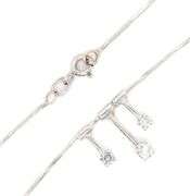 18kt White gold 0.25ctw Graduated bar diamond necklace