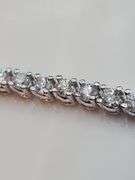 14 Kt White Gold Plated 8.75 Ctw Lab Simulated Diamond Tennis Bracelet