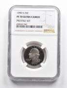 PF70 UCAM 1990-S Washington Quarter Prestige Set NGC RARE PEDIGREE