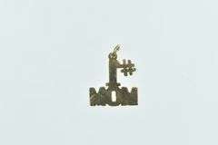 14K Yellow Gold #1 Number One Mom Mother's Day Charm/Pendant