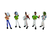 Murano Blown Art Glass Musical Band With Five Musician Figurines