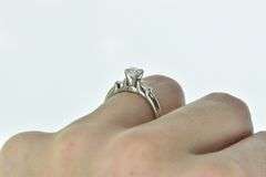 14K Yellow Gold 0.40 Ctw Diamond Princess Engagement Ring