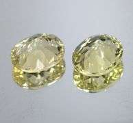 Brilliant! 6.83ct concave cut unheated Citrine pair