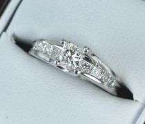 Platinum 1.31 Ctw Princess Cut Diamond Engagement Ring