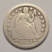 1853-O Seated Liberty Dime, Circulated.