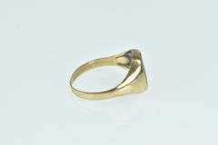 9K Yellow Gold Squared Men's Tiger's Eye Vintage Statement Ring