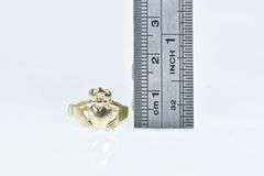 14K Yellow Gold Traditional Celtic Claddagh Loyalty Promise Ring