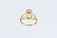14K Yellow Gold Traditional Celtic Claddagh Loyalty Promise Ring