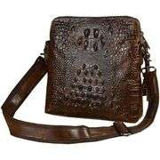 Crocodile Leather Sling Shoulder Bag