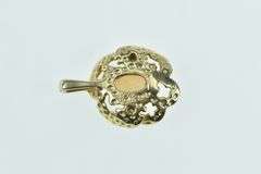 14K Yellow Gold Vintage Opal Diamond Accent Nugget Charm/Pendant