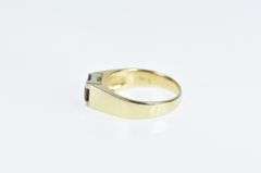 14K Yellow Gold Princess Garnet Solitaire Vintage Statement Ring