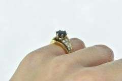 18K Yellow Gold 1.69 Ctw Sapphire Diamond Chevron Ring