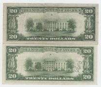 2 Much nice 1934 Series $20 Federal Reserve Notes