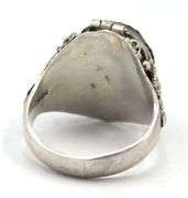 Vintage 925 sterling silver Turquoise locket ring