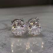 Sparkling 2.04 Ct VVs1 F-G Lab Simulated Diamond Earrings