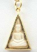 Triangle shape Carved Thai Buddha Amulet / Pendant