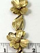 Lovely Vintage 14K Yellow Gold Dogwood Bracelet