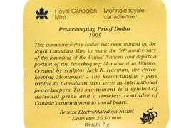 1995 Peacekeeping Proof Dollar Coin