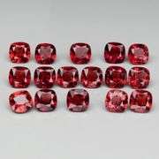 Lovely 6.24ct cushion cut red Garnet set