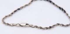 Vintage Italian Sterling Silver Rope Bracelet
