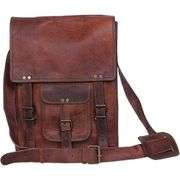 Vintage-Inspired Full Grain Leather Crossbody Messenger