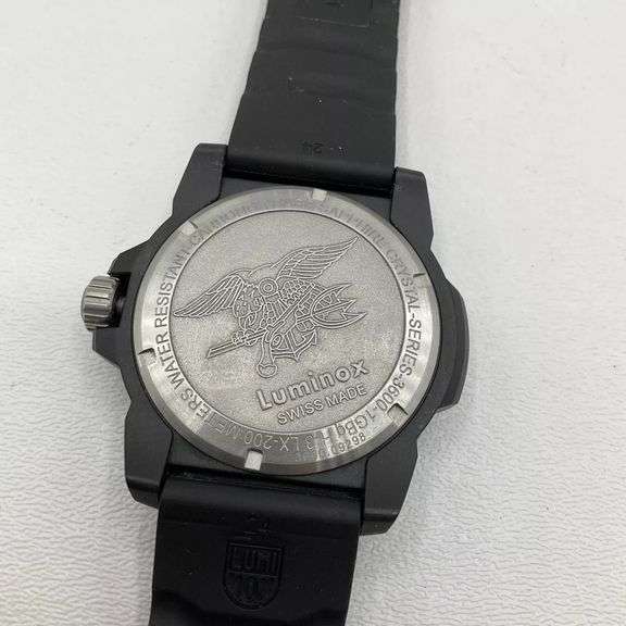 Luminox Navy Seal 3600 Series Black Rubber Strap Military Dive Watch 45mm