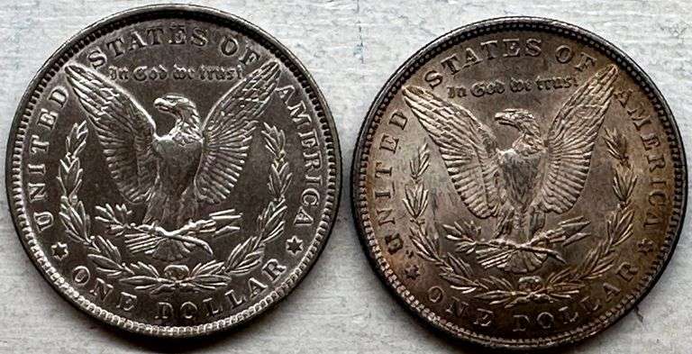 1881 - 1885 lots of two Morgan Silver Dollar