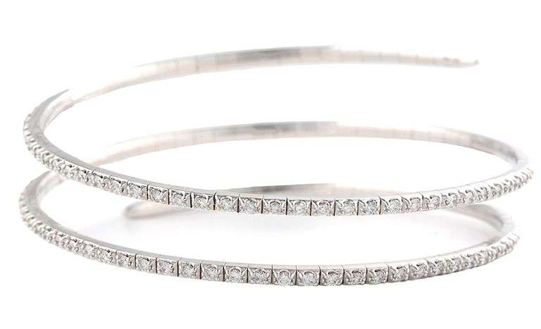 3.75ctw Diamond Flexible Wrap Bracelet in 14K