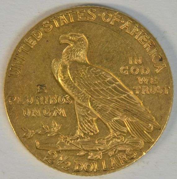 Lustrous Mint State 1911 US $2.50 Indian Gold Piece
