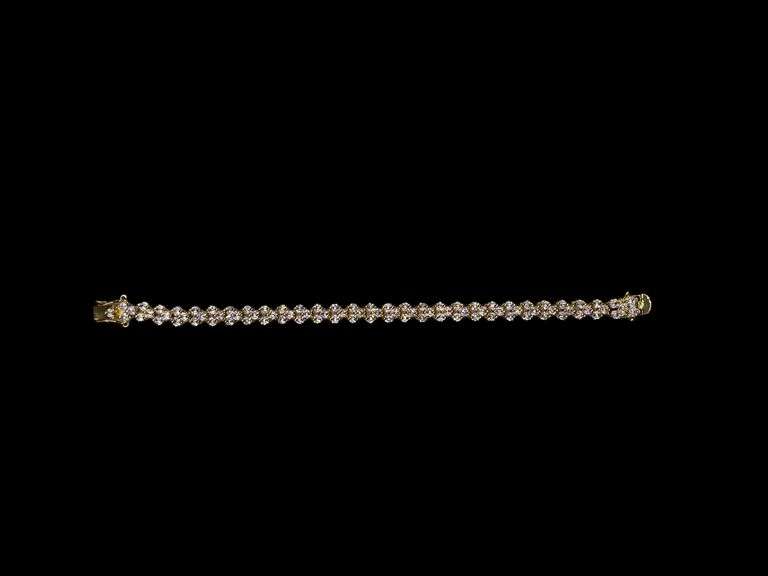 Sparkling 15.1 Gram 14 Kt Gold Plated Tennis Bracelet