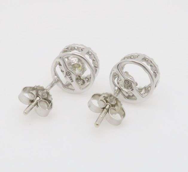 Dancing Diamonds Halo Stud Earrings