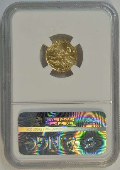 Perfect 2016 NGC MS70 graded $5 Gold Eagle. Special 30th Anniversary Issue
