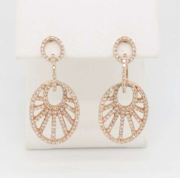 Rose Gold Diamond Chandelier Earrings