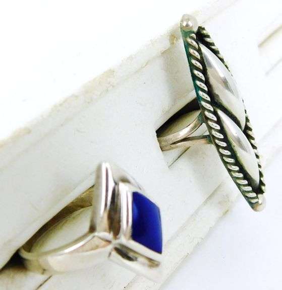 2 Sterling Silver Rings, Size 6.5