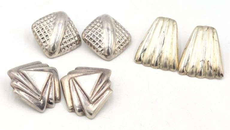 3 Pairs of Vintage 925 sterling silver earrings