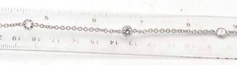 925 Sterling silver cubic zirconia by yard necklace