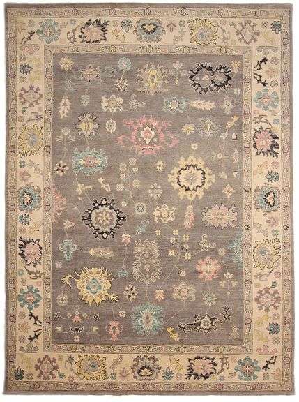 Handmade Oushak Design 9.1x12.3