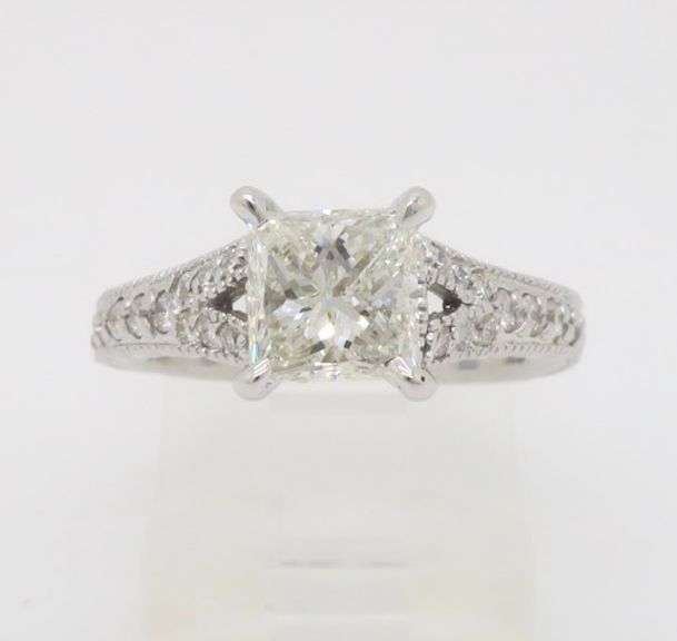 Split Shank Princess Cut Diamond Ring