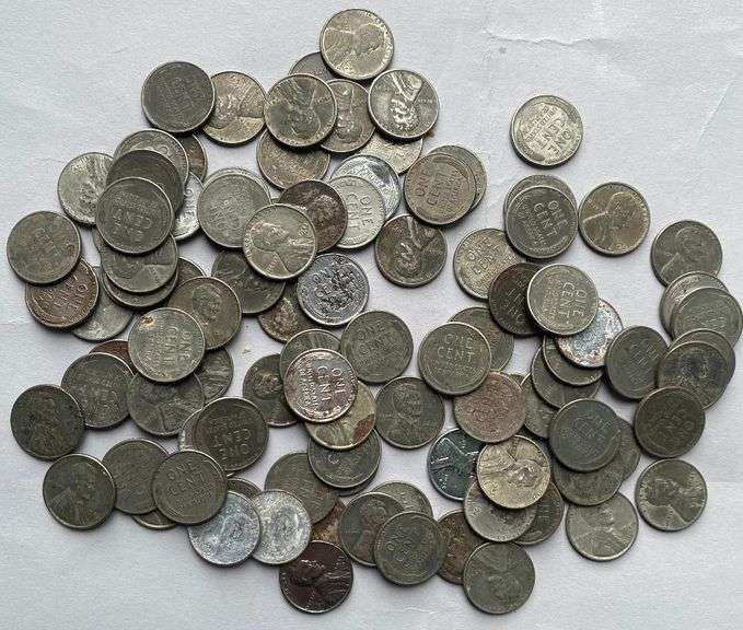 100 Unsearched 1943 Steel Cents