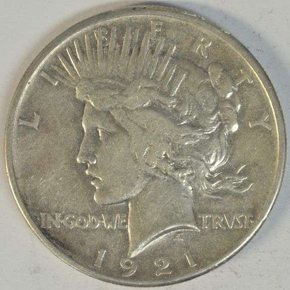 Nicer 1921 Peace Silver Dollar. Scarce key date