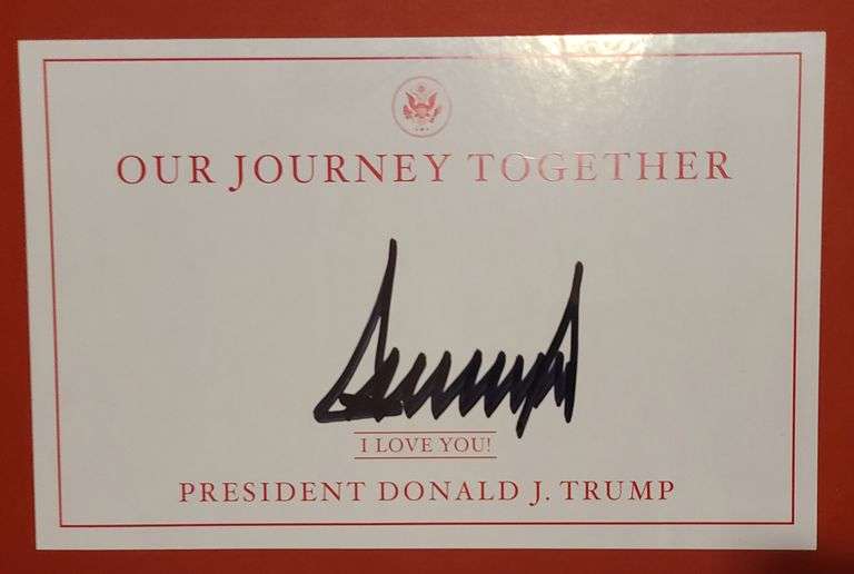 President Donald Trump Autographed Our Journey Together Book