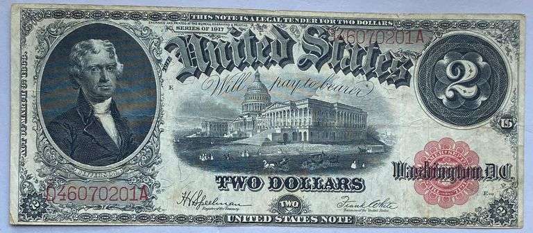 Popular $2 Series 1917 US Note