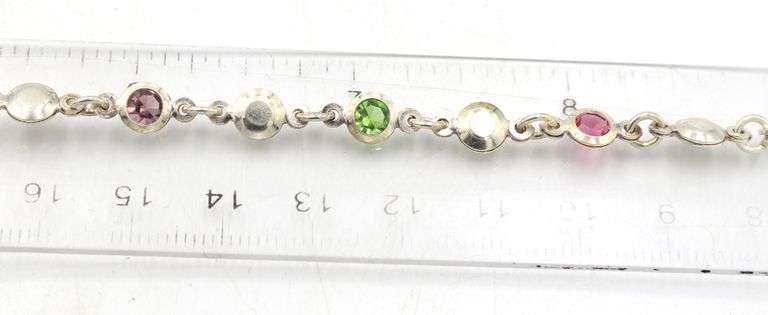 Group lot of 12 Vintage 925 sterling silver bracelets